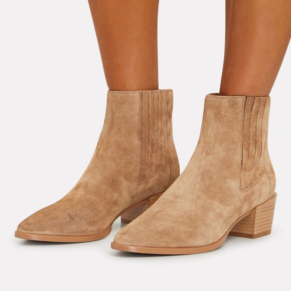 NWOT rag & bone Rover Suede Brown Chelsea Ankle Boot - Size 40/US 10 - Picture 1 of 15